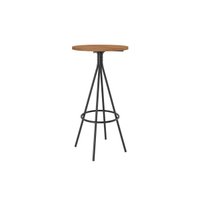 Mesa Jantar 1575 Madeirado/Aço 60cm Preto/Freijo Carraro