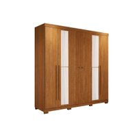 Guarda Roupa Casal 6Ptas c/Esp Pés Buriti Cinamomo S. Andirá