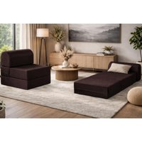 Bicama Solteiro New Extra Suede Marrom - Paropas