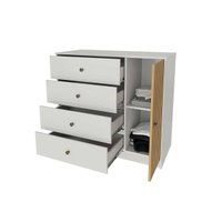 Cômoda Juvenil MB 1059 c/ 1 Porta e 4 Gavetas 100cm Mel - Movelbento