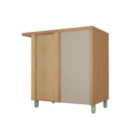 Balcão Cozinha Nesher Condessa 1Pta Canto Reto 93cm Greige