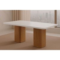 Mesa Jantar Maldivas Madeirado 180cm Off/Naturale Rufato