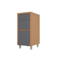 Balcão Cozinha Nesher Condessa 3 Gavs 40cm Carvalho/Titânio