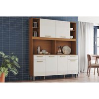 Cozinha Compacta Henn B130 6 Portas 2 Gavetas Nature/Off