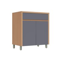 Balcão Cozinha Nesher Condessa 2Ptas 1Gav 80cm Titânio