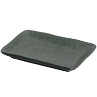 24 Pratos Retangulares Cerâmica Porto Brasil 14x18cm Verdes Travessas para Restaurantes Sushi