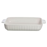 Travessa Refratária 3L Porcelana Branca Assar Servir 37cm Blanc New Bone China