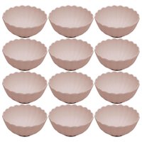 Kit 12 Bowls Cumbucas Gerbera 300ml Melamina Bege Lyor Sobremesas Porções Petiscos