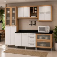 Armário Cozinha Ditália Aspen 5 Pçs c/tampo Cv/Br A100
