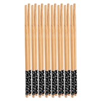 Kit 8 Pares Hashis 24cm Bambu Sunflower Preto Lyor Comida Japonesa