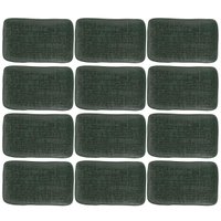 12 Pratos Cerâmica Verde 27x16cm Juta Sushi Travessas Retangulares Porto Brasil