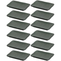 12 Travessas Porto Brasil 14x18cm Cerâmica Juta Verde Sushi Pratos para Entradas
