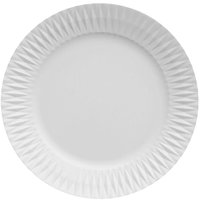 Prato p/ Sobremesa em Porcelana Diamante Germer 20,5cm Branco Mesa Posta