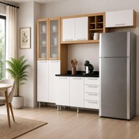 Armário de Cozinha Ditália Aspen 4 Peças c/ tampo Cv/Br A101