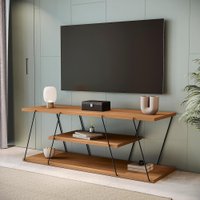 Rack Industrial  para TV 58 Polegadas Kappesberg 180cm Canela/Preto Fosco
