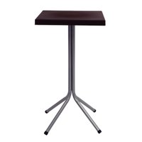 Mesa Quadrada Tramontina Sigma Alta 59x106 cm Marrom Polipropileno e Base em Aço Carbono