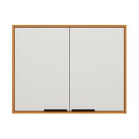 Armario Aereo 80 cm 2 Portas Ravena Freijo Off Acetinado POLIMAN