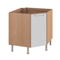 Balcão Ditália Aspen Canto Carvalho/Branco CD-106