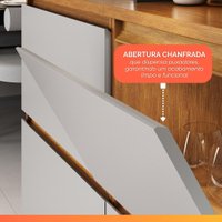 Armário De Cozinha Completa de 4 Portas 4 Gavetas Lais Madeirado/Fendi