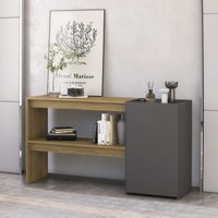 Aparador Buffet com 1 Porta 137cm Multimóveis CR50285 Mel/Grafite