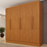Guarda-roupa Casal com 6 Portas e 4 Gavetas 180cm Multimóveis CR35483 Cinamomo