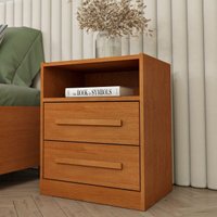 Mesa de Cabeceira com 2 Gavetas e Nicho 39cm Multimóveis CR35468 Cinamomo