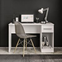 Escrivaninha com 1 Gaveta e Nicho 120cm Multimóveis CR25356 Branco