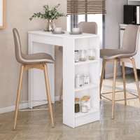 Bancada Balcão de Cozinha com Nichos 90cm Multimóveis CR20535 Branco