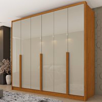 Guarda-roupa Casal com 6 Portas e 6 Gavetas 243cm Multimóveis CR35489 Cinamomo/Off White