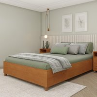 Cama de Casal para Colchão 138x188cm Multimóveis CR35458 Cinamomo