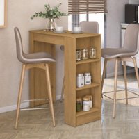 Bancada Balcão de Cozinha com Nichos 90cm Multimóveis CR20535 Mel