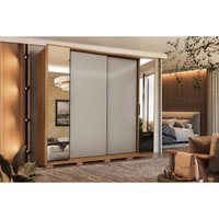 Guarda Roupa Solteiro 4 Portas c/Esp e Pés Laredo Flex Amêndola/Amêndola ou Nude Demóbile