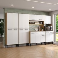 Armário de Cozinha Compacta Arizona Fresh Carraro Carvalho com Branco