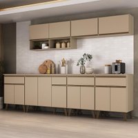 Armário de Cozinha Completa Atlanta Nolan Carraro Amêndoa