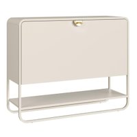 Sapateira Luna 93 cm Pes Metalicos Off White Artesano