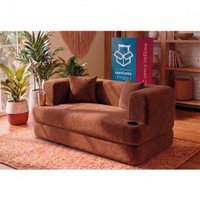 Sofá Cama Muna 1,88m Xpand Tech Tecido Bouclê Marrom Cama inBox