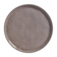 Prato para Sobremesa 21,5cm Cinza Bio Shimeji Porto Brasil Cerâmica Stoneware