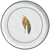 Prato Raso Bio Bananê Porto Brasil Cerâmica 27cm Branco Cozinha Gourmet Mesa Posta