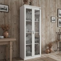 Cristaleira com 2 Portas de Vidro e 3 Prateleiras 60cm Multimóveis CR50294 Branco