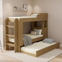 Treliche com Baú e 1 Porta para Colchão 78x188cm Multimóveis CR35549 Amêndoa
