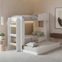 Treliche com Baú e 1 Porta para Colchão 78x188cm Multimóveis CR35549 Branco