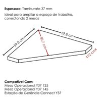Mesas Escritorio Modular Com Conexao E Balcao 2 Portas Y37 Freijo Branco Artany