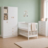 Berço Cômoda Guarda-Roupa Ditalia BBI-56 BB120 BB-322 Branco Br