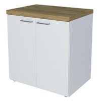 Balcao Escritorio 2 Portas 70 cm Olmo Branco Artany