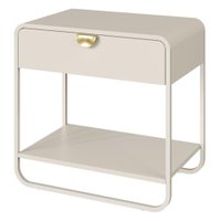 Mesa De Cabeceira 1G Organica 60 cm 28061 Off White Artesano