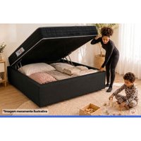Cama Box Baú CRC Casal +Colchão Anatômico Ortopédico Sogni Orthoflex -