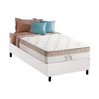 Cama Box CRC Solteiro +Colchão Molas Bonnel King Best Anjos 88x188