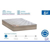 Cama Box CRC King +Colchão Molas Master Pocket Revolution Castor 193x203