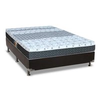 Cama Box CRC Casal +Colchão Molas Master Pocket Class Castor 138x188