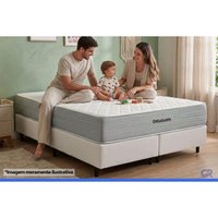 Cama Box CRC Queen +Colchão Molas Master Pocket Plenno Ortobom 158x198